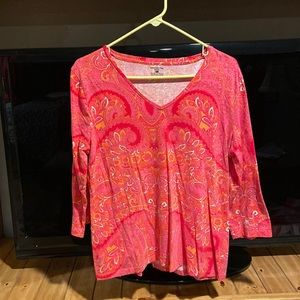 Three-quarter length sleeve blouse